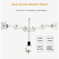 En gros réglable 14-24 &#39;&#39; Double LCD Monitor Monitor Arms Desktop Mount Dual